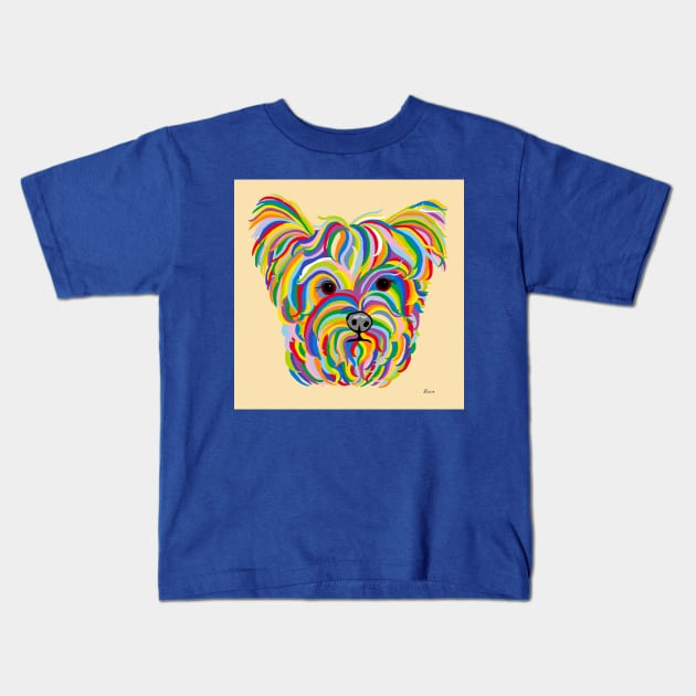 Yorkshire Terrier or Yorkie Kids T-Shirt by EloiseART